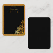 Zwart en goud oorbel kaart van Renee Visitekaartje (Voorkant / Achterkant)
