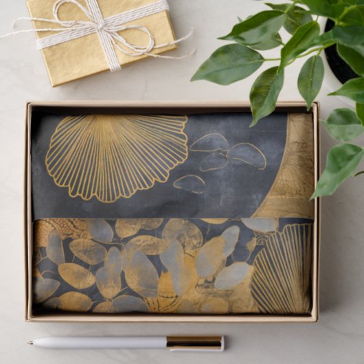 Zwart en goud oosters tissuepapier (Geschenk)