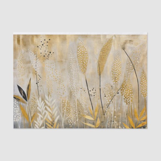 Zwart en goud oosters tissuepapier (Voorkant)