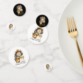 Zwart en Goud Oud en Nieuw Confetti (Groep)