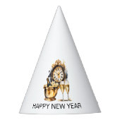 Zwart en Goud Oud en Nieuw Feesthoedjes (Voorkant)