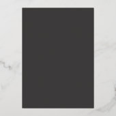 Zwart en goud oversized script typografie bruiloft folie uitnodiging (Achterkant)