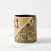 Zwart en goud paisley mok (Midden)