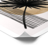 Zwart en goud, Palm Tree Art, Moderne en chique ku Poster (Hoek)