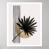 Zwart en goud, Palm Tree Art, Moderne en chique ku Poster (Voorkant)
