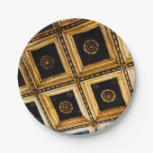 Zwart en goud papieren bord (Voorkant)