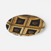 Zwart en goud papieren bord (Gekanteld)