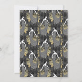 Zwart en Goud Parijs Art Deco Bruiloft Kaart (Achterkant)