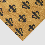 zwart en goud Parijse Franse Fleur de Lis Parijs Tissuepapier (Detail)