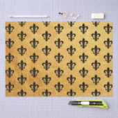 zwart en goud Parijse Franse Fleur de Lis Parijs Tissuepapier (Craft)