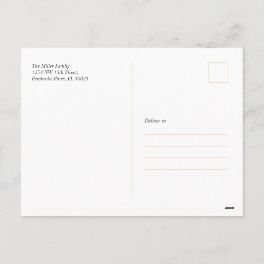 Zwart en goud | Peace and Love kerstfoto Holi Feestdagenkaart (Achterkant)