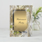 Zwart en Goud Pensioen Partij Kaart (Staand voorkant)