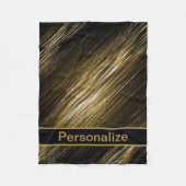 zwart en goud, personaliseren fleece deken (Voorkant)