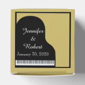 Zwart en Goud Piano Bruiloft Favor Box Bedankdoosjes (Bovenkant)
