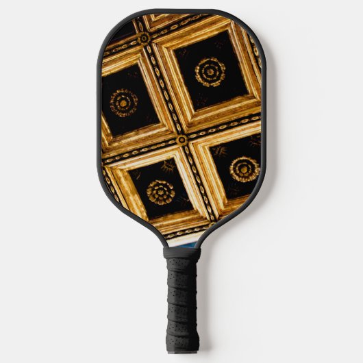 Zwart en goud pickleball paddle (Voorkant)