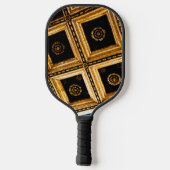 Zwart en goud pickleball paddle (Achterkant)