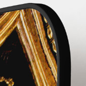 Zwart en goud pickleball paddle (Links Detail)