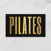 Zwart en goud Pilates Visitekaartje (Voorkant)