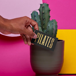 Zwart en goud Pilates Visitekaartje