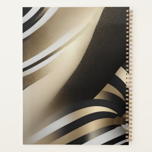 Zwart en goud Planner (Achterkant)