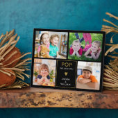 Zwart en Goud Pop We Love You 4 Fotocollage Fotoplaat (Zijkant)