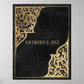 zwart en goud poster (Voorkant)