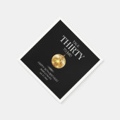 Zwart en goud praten 30 jaar met mij servet (Hoek)