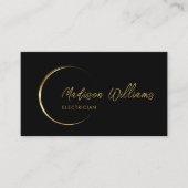 zwart en goud professioneel bedrijf visitekaartje (Voorkant)