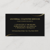  zwart en goud professioneel bedrijf visitekaartje (Achterkant)