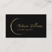  zwart en goud professioneel bedrijf visitekaartje (Voorkant)