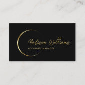 zwart en goud professioneel bedrijf visitekaartje (Voorkant)