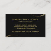 zwart en goud professioneel bedrijf visitekaartje (Achterkant)