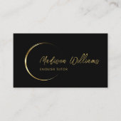 zwart en goud professioneel bedrijf visitekaartje (Voorkant)