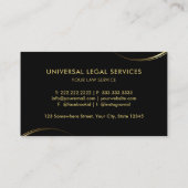  zwart en goud professioneel bedrijf visitekaartje (Achterkant)