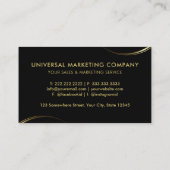  zwart en goud professioneel bedrijf visitekaartje (Achterkant)