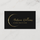  zwart en goud professioneel bedrijf visitekaartje (Voorkant)