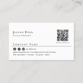 Zwart en Goud Professioneel Monogram Visitekaartje (Achterkant)