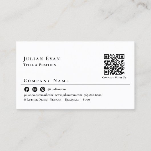 Zwart en Goud Professioneel Monogram Visitekaartje (Achterkant)