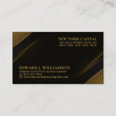 Zwart en Goud Professioneel Visitekaartje (Achterkant)