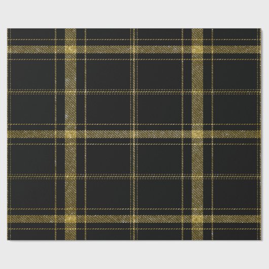 Zwart en goud Pset-03 Cadeaupapier (Vlak)