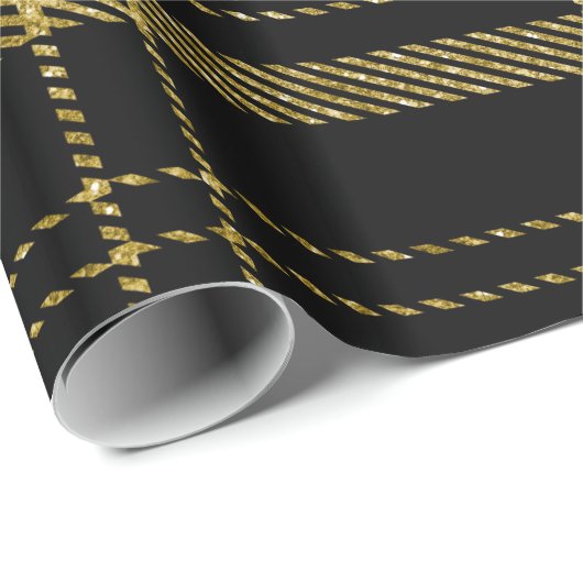 Zwart en goud Pset-07 Cadeaupapier (Rol Hoek)