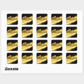 Zwart en goud Purim Label (Vel)