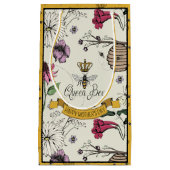 Zwart en Goud Queen Bee Moederdag Foto Klein Cadeauzakje (Voorkant)