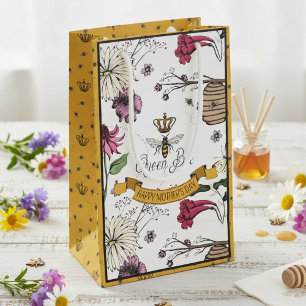 Zwart en Goud Queen Bee Moederdag Foto Klein Cadeauzakje