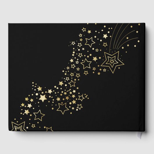 Zwart en goud Quinceanera Gastenboek (Achterkant)