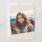 Zwart en goud Quinceañera Kaart (Achterkant)