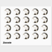 Zwart en Goud Quinceañera Sticker (Vel)