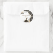 Zwart en Goud Quinceañera Sticker (Tas)