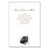 Zwart en Goud Quinceañera Tafelnummer Kaart (Achterkant)