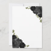 Zwart en goud Quinceañera uitnodiging (Achterkant)